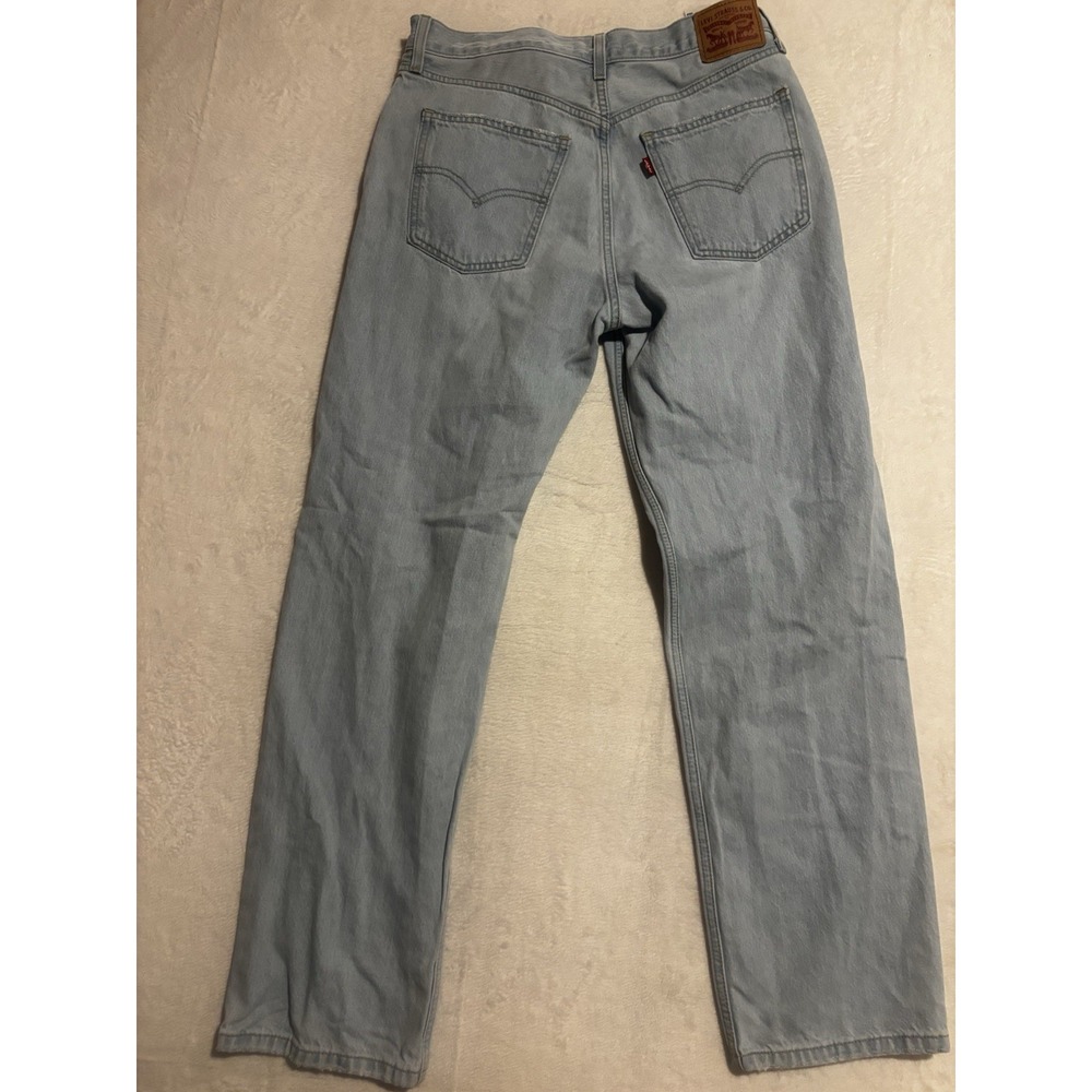 Levi's Women's Jeans 29 Low‎ Pro Straight Leg Light Wash Denim Holes Distressed - Picture 11 of 11